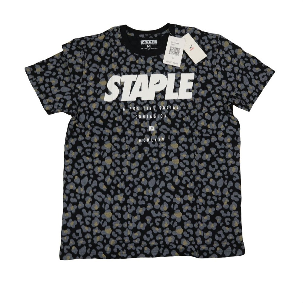 Staple pigeon t-shirt short sleeve black camo color / graphic staple pigeon tee